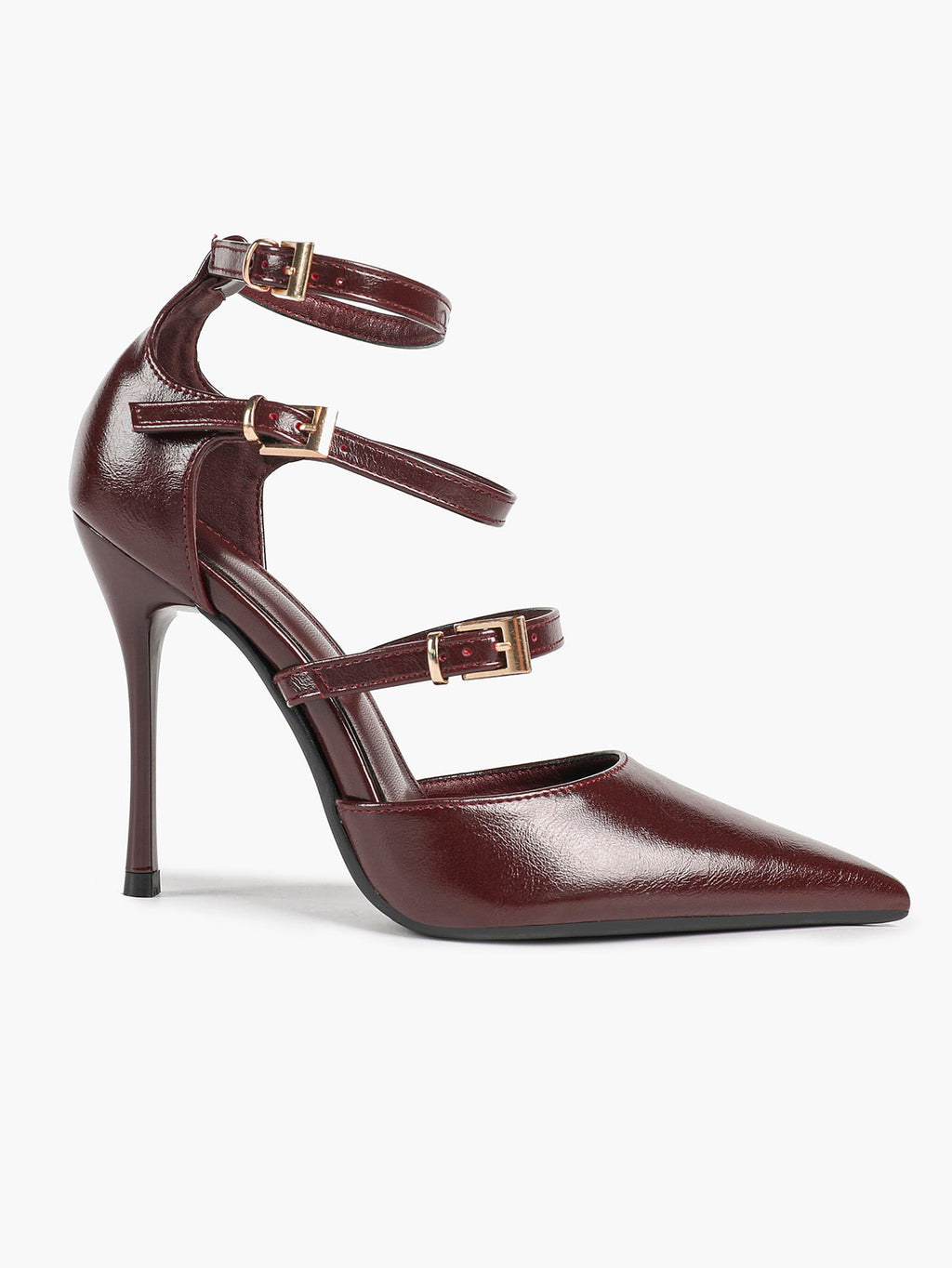Pointed Toe Stiletto Heels Women Multi-Strap Adjustable Buckle Pumps Sexy Heels Club Party
