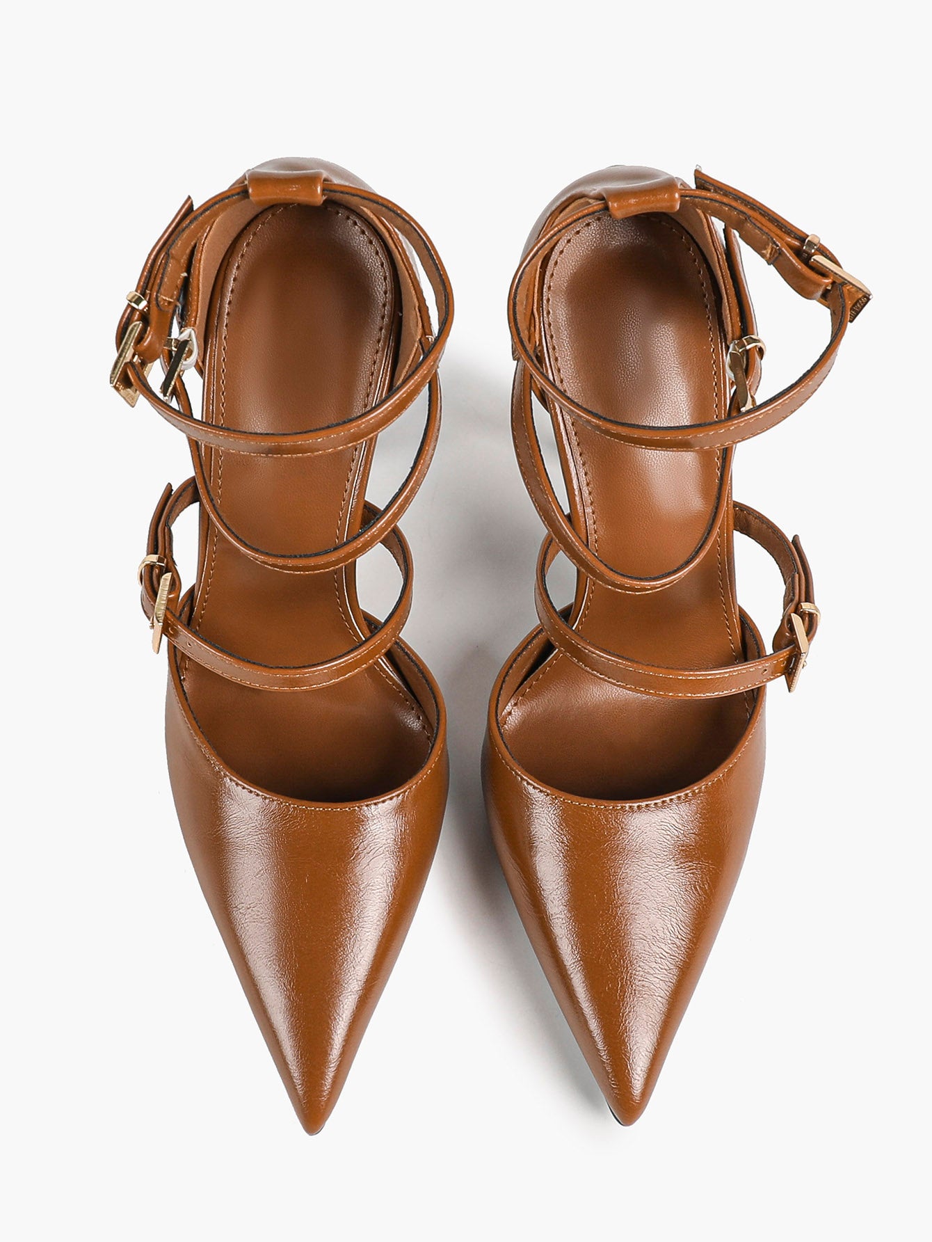 Pointed Toe Stiletto Heels Women Multi-Strap Adjustable Buckle Pumps Sexy Heels Club Party