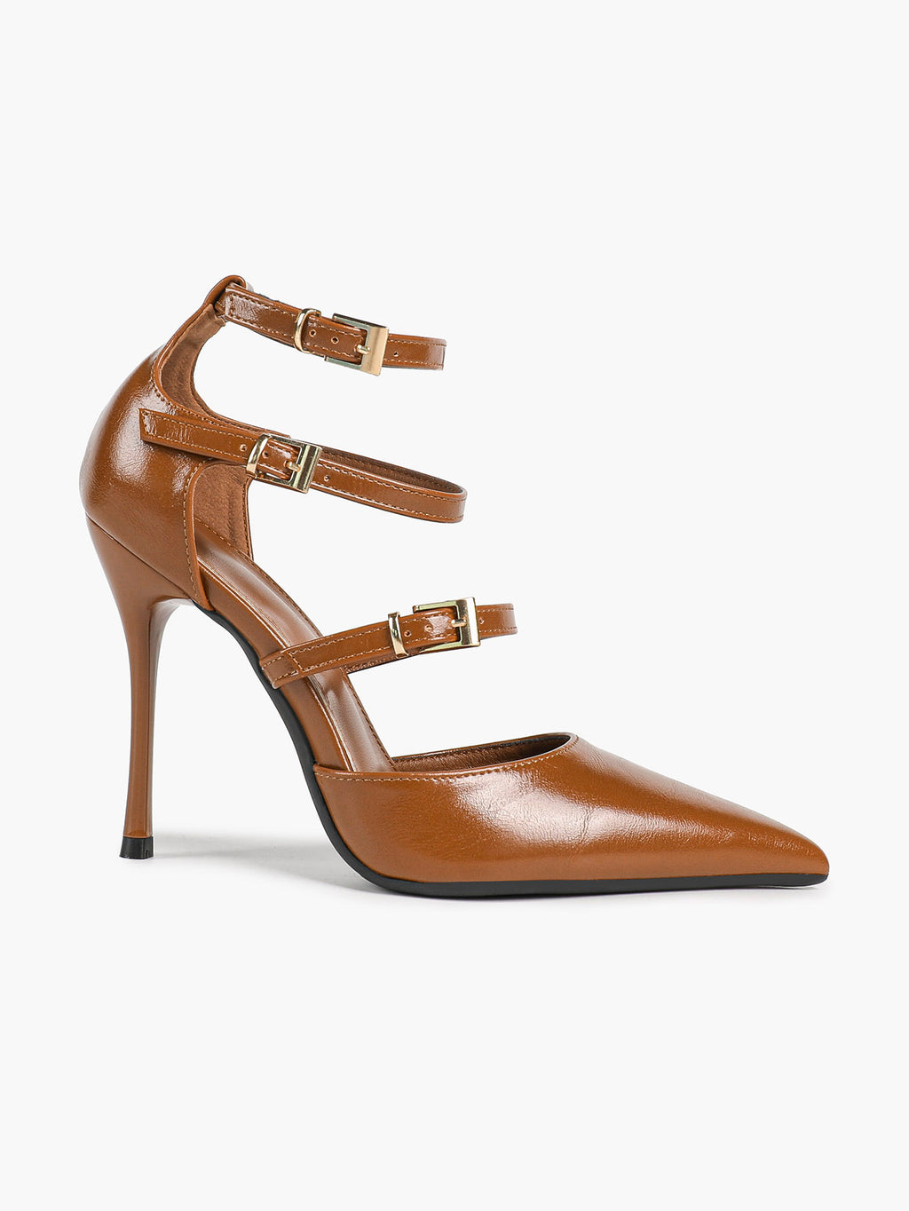 Pointed Toe Stiletto Heels Women Multi-Strap Adjustable Buckle Pumps Sexy Heels Club Party