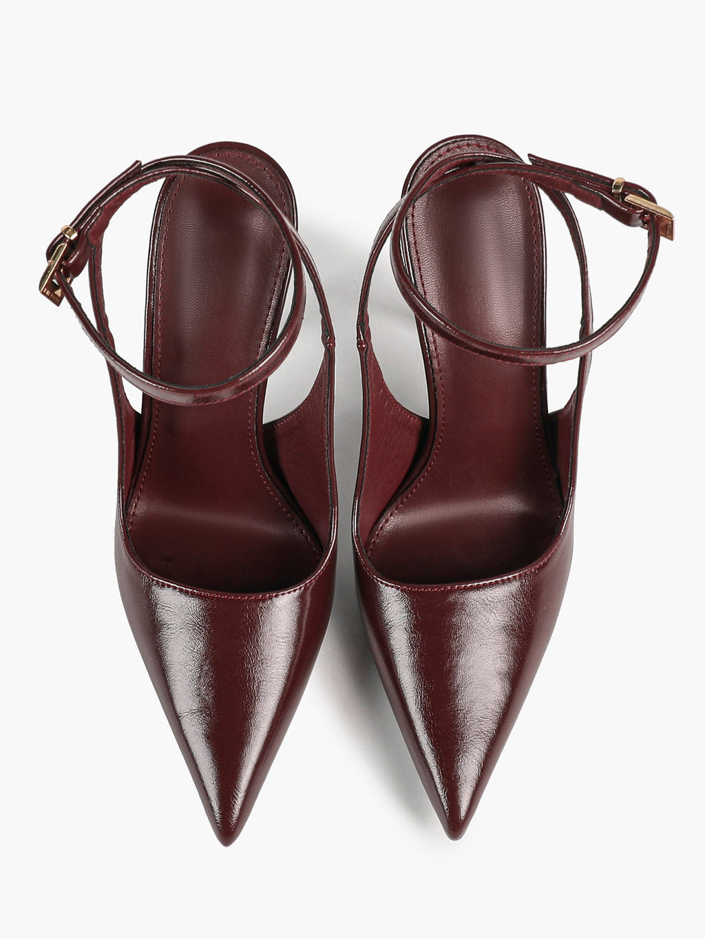 Women's Elegant Patent Leather Pointed Toe Pumps Ankle Strap Stiletto Heels Nightclub Daily Dating