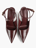 Women's Elegant Patent Leather Pointed Toe Pumps Ankle Strap Stiletto Heels Nightclub Daily Dating