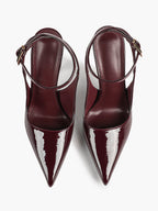 Women's Elegant Patent Leather Pointed Toe Pumps Ankle Strap Stiletto Heels Nightclub Daily Dating