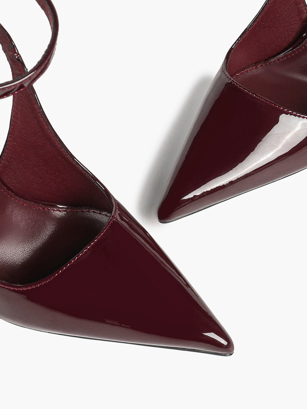 Women's Elegant Patent Leather Pointed Toe Pumps Ankle Strap Stiletto Heels Nightclub Daily Dating