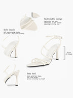 Women's Strappy Open Toe Heeled Sandals Ankle Strap Summer Shoes Party Casual Daily Wear