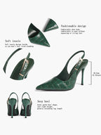 Women's Slingback Pointed Toe Heels-Timeless Elegant Pump