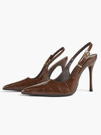 Women's Slingback Pointed Toe Heels-Timeless Elegant Pump