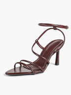 Women's Strappy Open Toe Heeled Sandals Ankle Strap Summer Shoes Party Casual Daily Wear