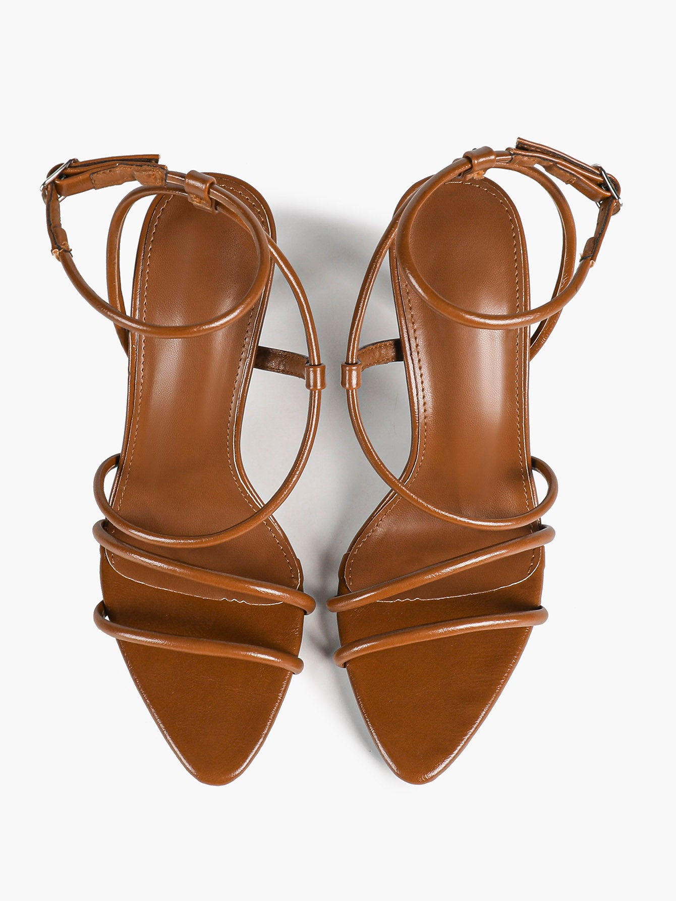 Women's Strappy Open Toe Heeled Sandals Ankle Strap Summer Shoes Party Casual Daily Wear