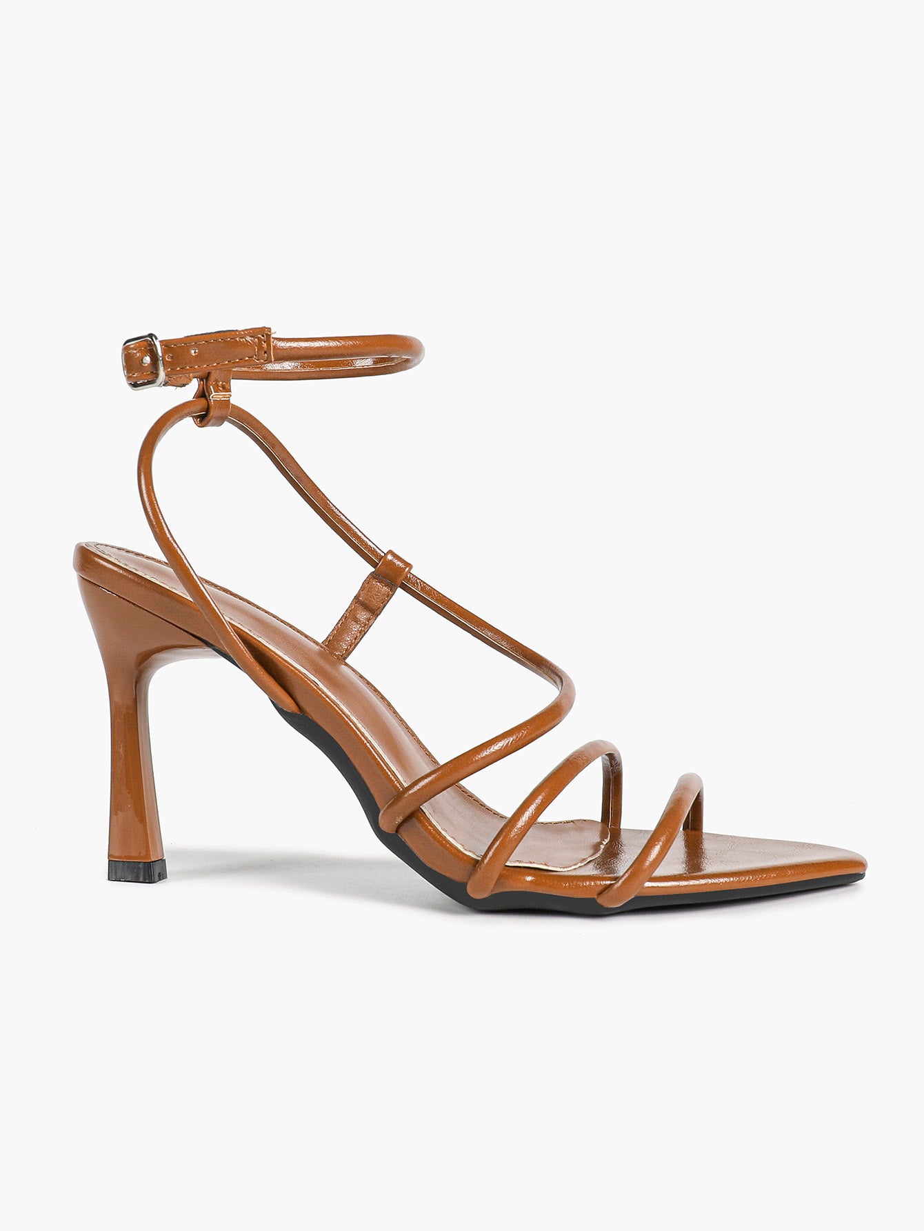 Women's Strappy Open Toe Heeled Sandals Ankle Strap Summer Shoes Party Casual Daily Wear