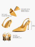 Women's Slingback Pointed Toe Heels-Timeless Elegant Pump