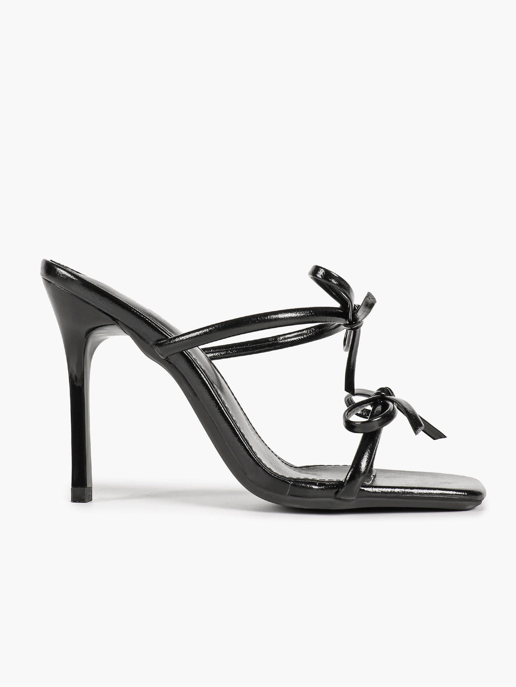Women's Bow Mule Heels Open Toe Slip On Stiletto Sandals Party Casual Shoes