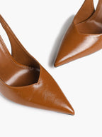 Women's Pointed Toe Slingback High Heel Pumps Heeled Shoes Party Wedding Date Night