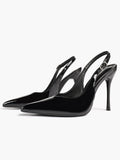 Women's Pointed Toe Slingback High Heel Pumps Heeled Shoes Party Wedding Date Night