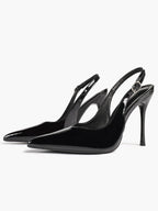 Women's Pointed Toe Slingback High Heel Pumps Heeled Shoes Party Wedding Date Night