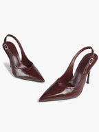 Women's Pointed Toe Slingback High Heel Pumps Heeled Shoes Party Wedding Date Night