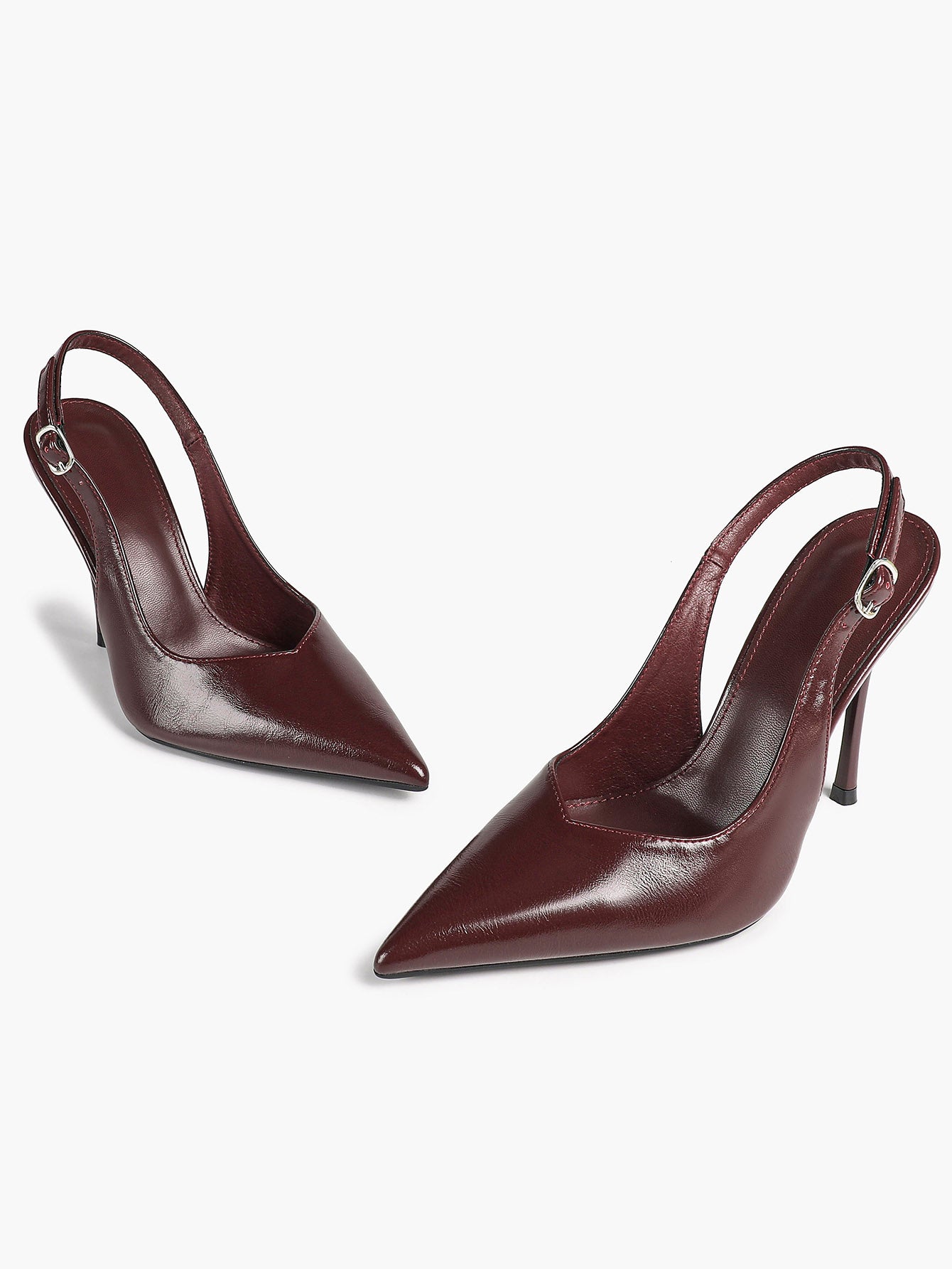 Women's Pointed Toe Slingback High Heel Pumps Heeled Shoes Party Wedding Date Night