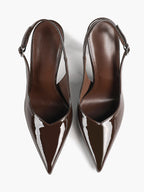 Women's Pointed Toe Slingback High Heel Pumps Heeled Shoes Party Wedding Date Night