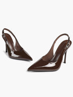 Women's Pointed Toe Slingback High Heel Pumps Heeled Shoes Party Wedding Date Night