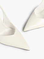 Women's Pointed Toe Slingback High Heel Pumps Heeled Shoes Party Wedding Date Night