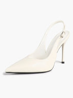 Women's Pointed Toe Slingback High Heel Pumps Heeled Shoes Party Wedding Date Night