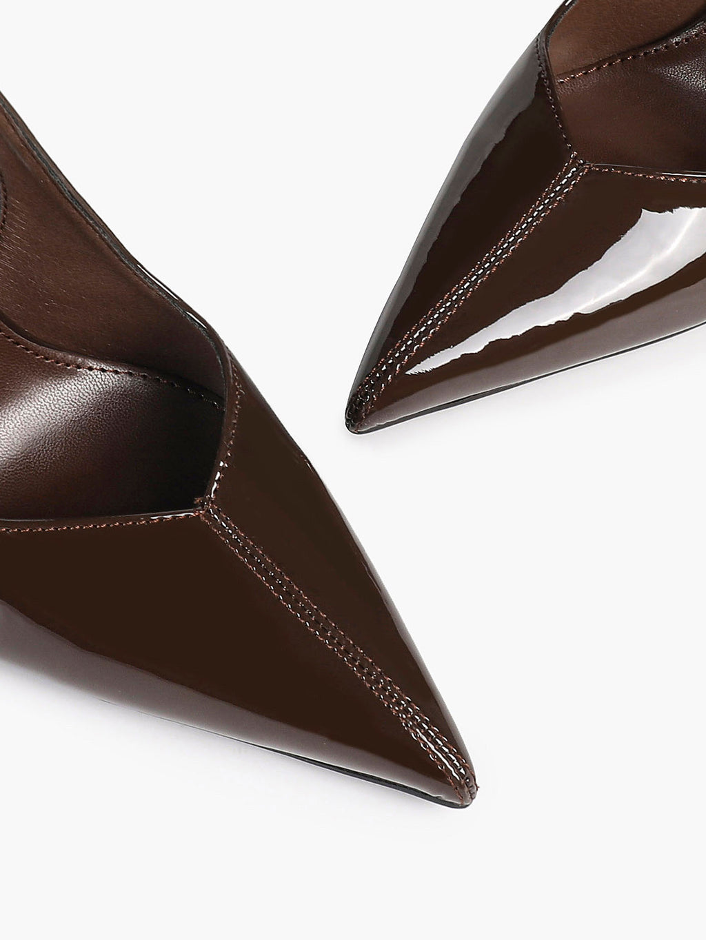Pointed Toe Slingback Heels Patent Leather Sleek Stilettos Office Formal Event