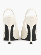 Pointed Toe Slingback Heels Patent Leather Sleek Stilettos Office Formal Event