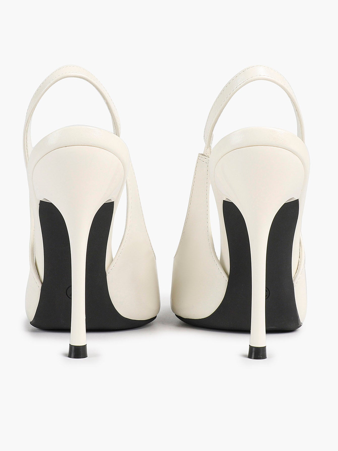 Pointed Toe Slingback Heels Patent Leather Sleek Stilettos Office Formal Event