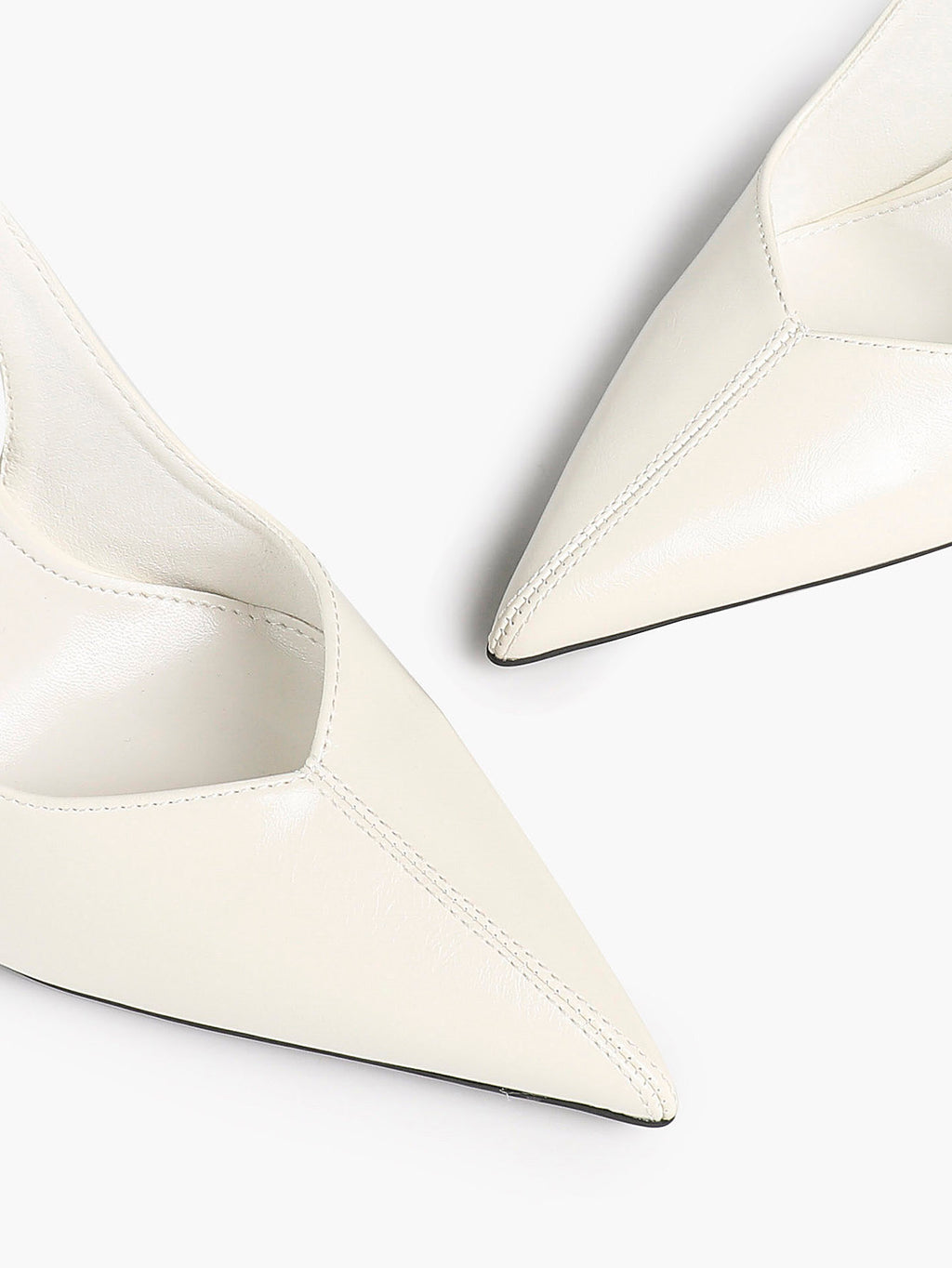 Pointed Toe Slingback Heels Patent Leather Sleek Stilettos Office Formal Event