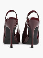 Pointed Toe Slingback Heels Patent Leather Sleek Stilettos Office Formal Event