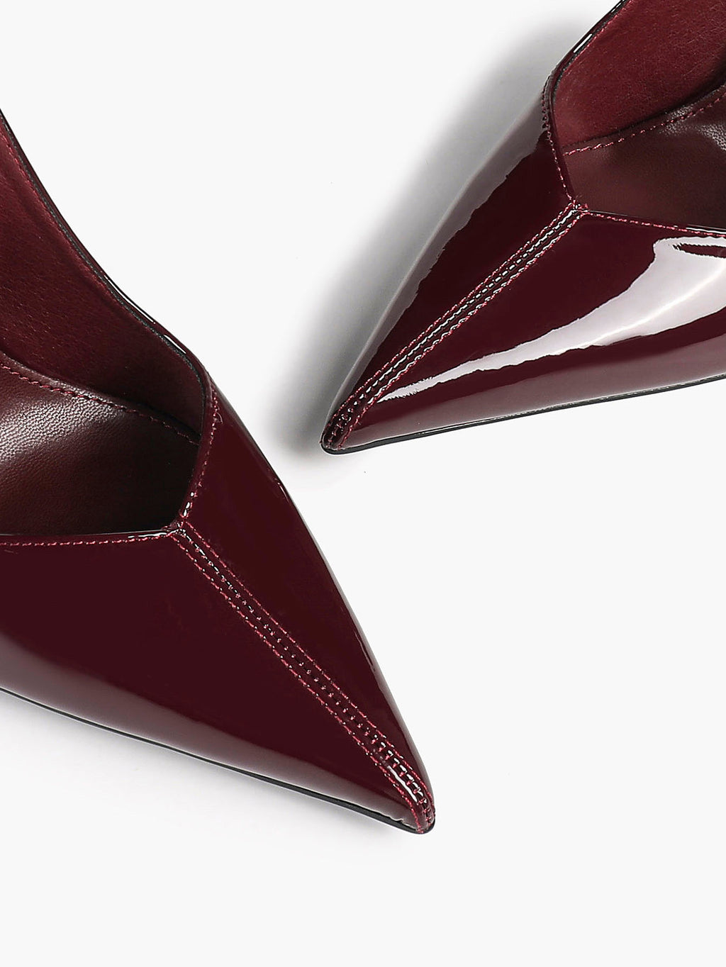 Pointed Toe Slingback Heels Patent Leather Sleek Stilettos Office Formal Event