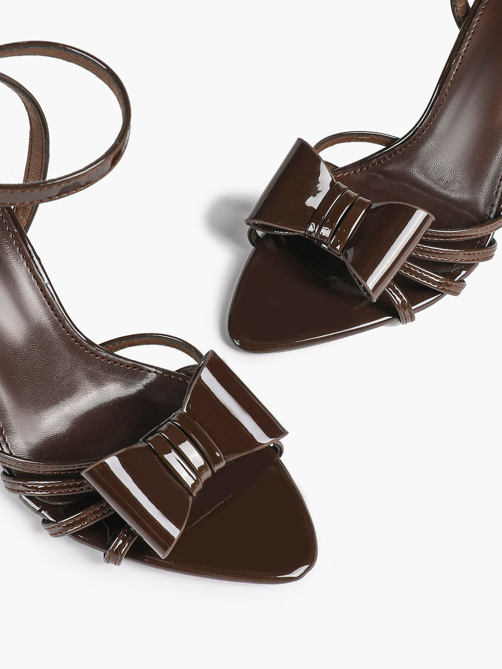Bow Heeled Sandals Open Toe Stilettos Brunch Date Casual Shoes