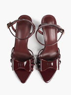 Bow Heeled Sandals Open Toe Stilettos Brunch Date Casual Shoes