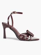 Bow Heeled Sandals Open Toe Stilettos Brunch Date Casual Shoes