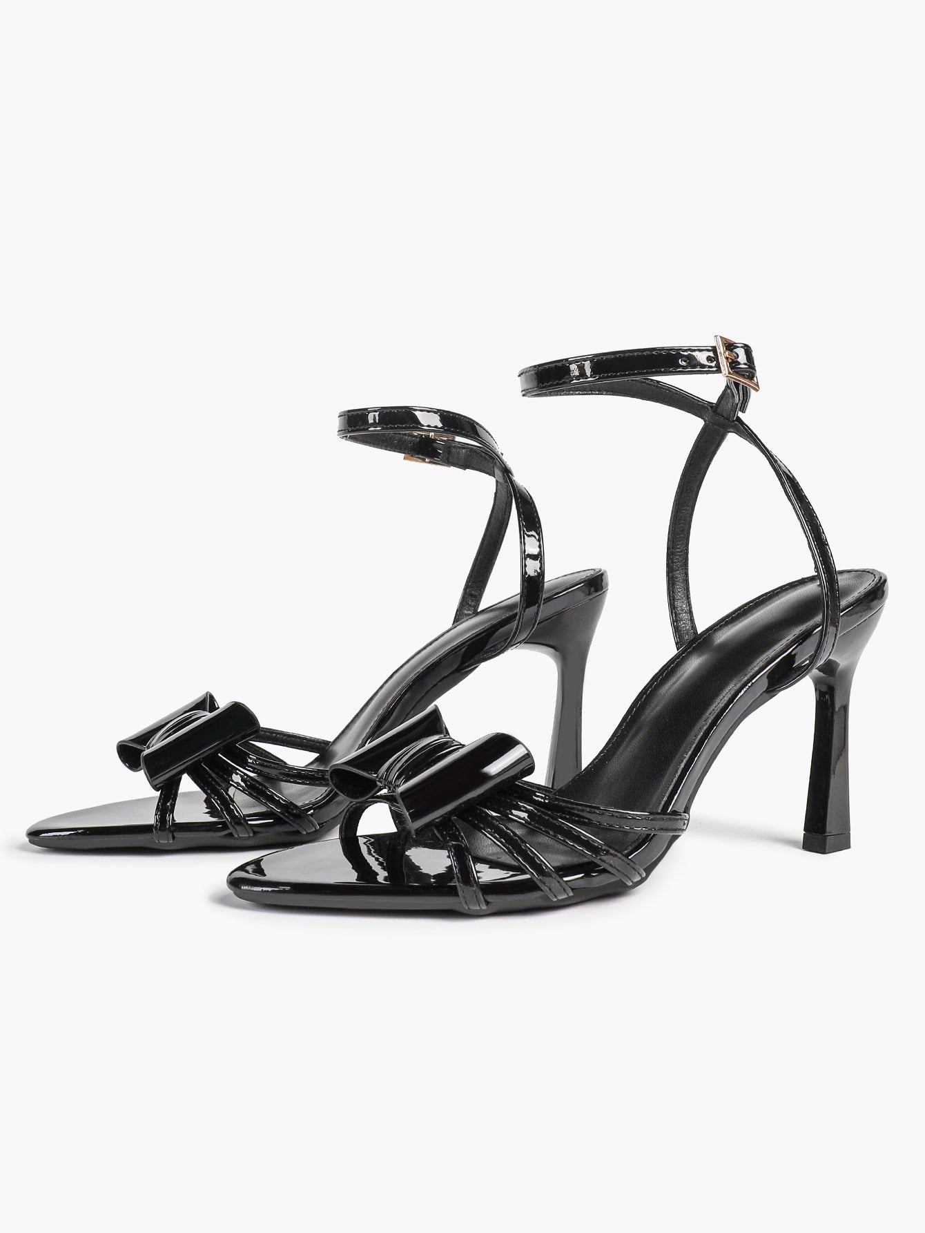 Bow Heeled Sandals Open Toe Stilettos Brunch Date Casual Shoes