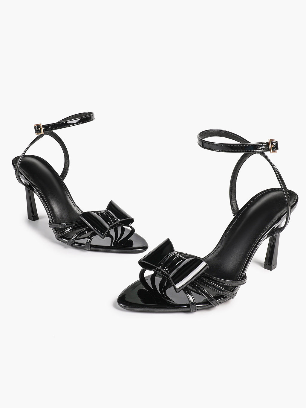 Bow Heeled Sandals Open Toe Stilettos Brunch Date Casual Shoes