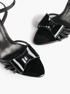 Bow Heeled Sandals Open Toe Stilettos Brunch Date Casual Shoes