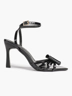 Bow Heeled Sandals Open Toe Stilettos Brunch Date Casual Shoes