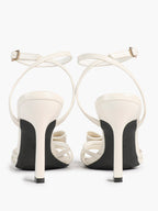 Bow Heeled Sandals Open Toe Stilettos Brunch Date Casual Shoes