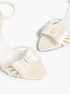 Bow Heeled Sandals Open Toe Stilettos Brunch Date Casual Shoes