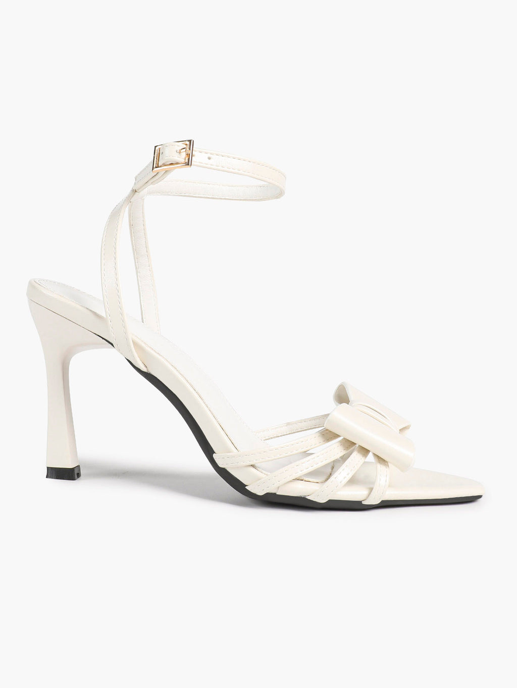 Bow Heeled Sandals Open Toe Stilettos Brunch Date Casual Shoes