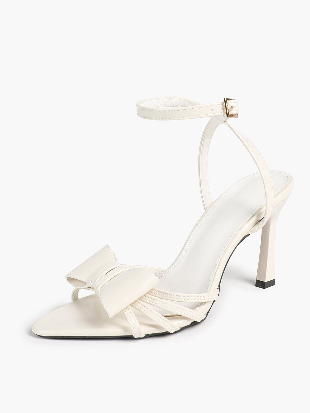 Bow Heeled Sandals Open Toe Stilettos Brunch Date Casual Shoes