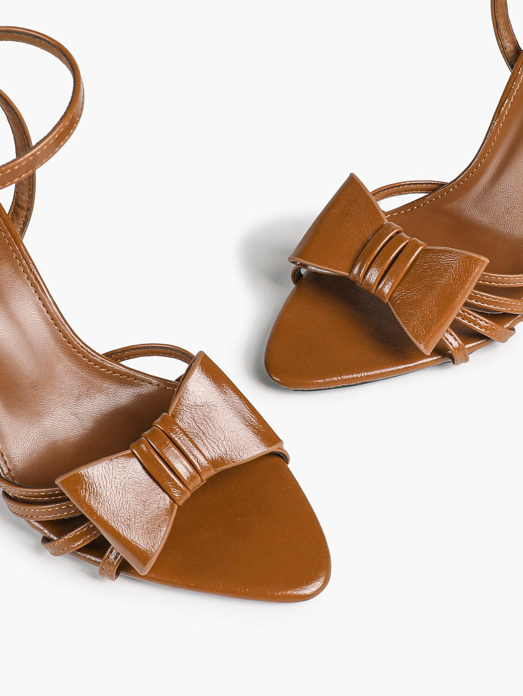 Bow Heeled Sandals Open Toe Stilettos Brunch Date Casual Shoes