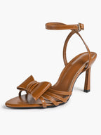 Bow Heeled Sandals Open Toe Stilettos Brunch Date Casual Shoes