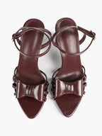 Bow Heeled Sandals Open Toe Stilettos Brunch Date Casual Shoes