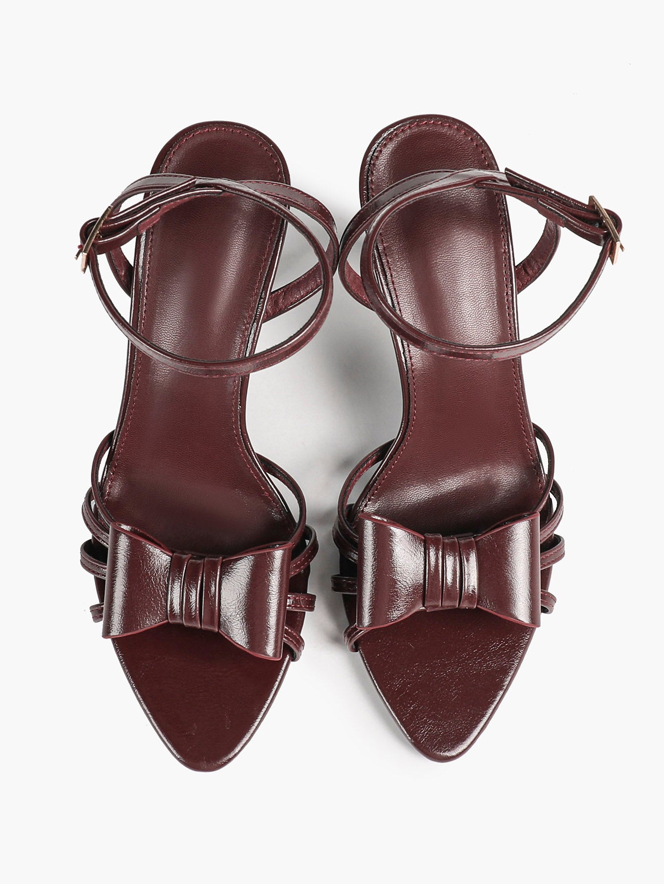 Bow Heeled Sandals Open Toe Stilettos Brunch Date Casual Shoes