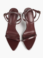Patent Leather Two-Strap Heeled Sandals Stilettos Casual Party Graduation