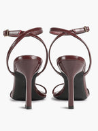 Patent Leather Two-Strap Heeled Sandals Stilettos Casual Party Graduation
