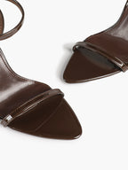 Patent Leather Two-Strap Heeled Sandals Stilettos Casual Party Graduation