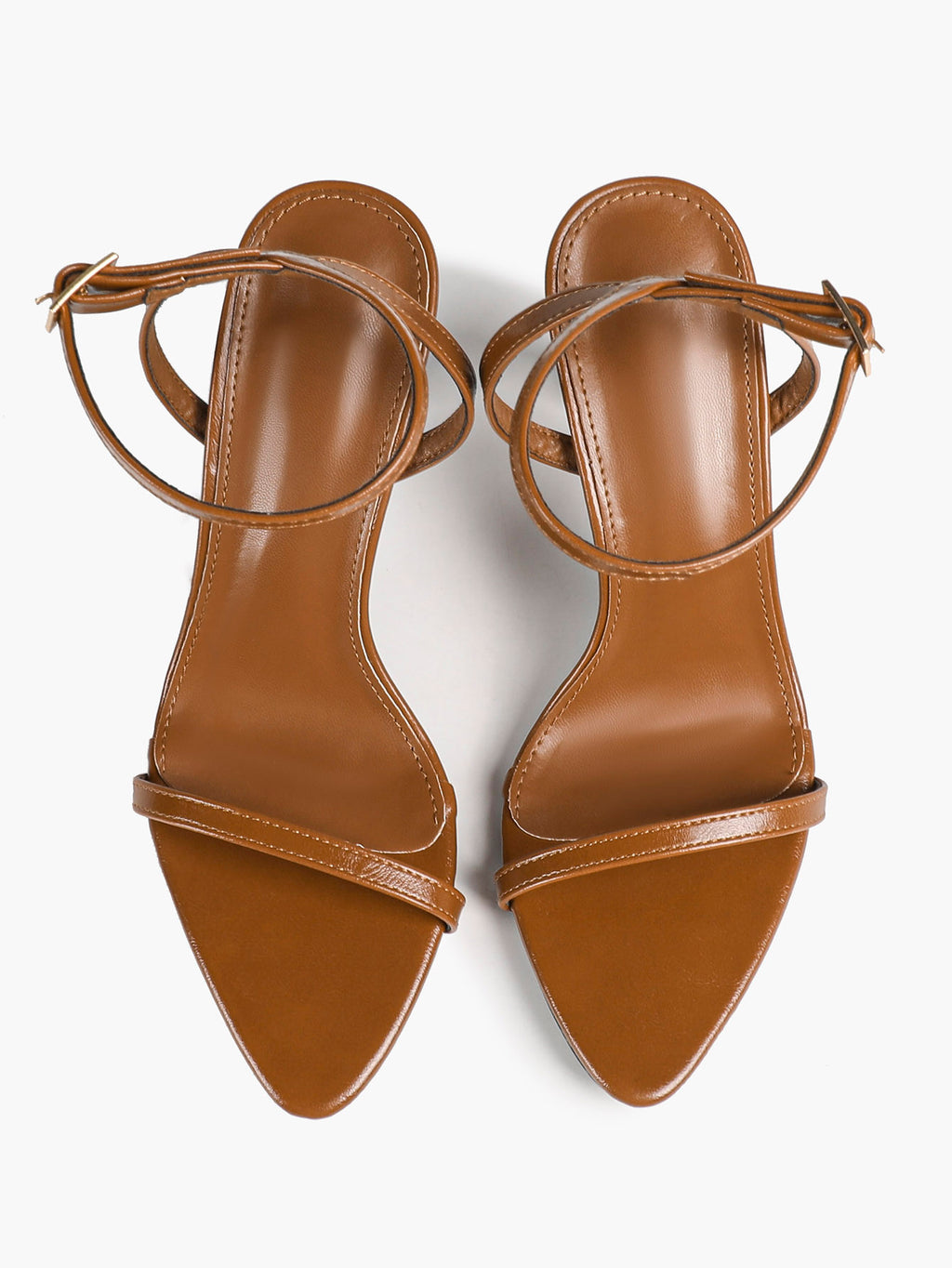 Patent Leather Two-Strap Heeled Sandals Stilettos Casual Party Graduation