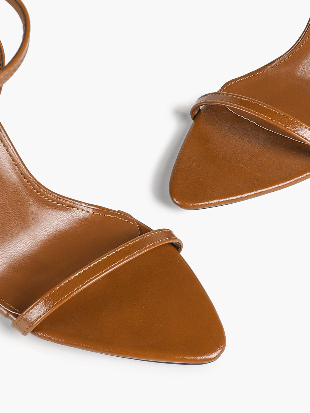 Patent Leather Two-Strap Heeled Sandals Stilettos Casual Party Graduation
